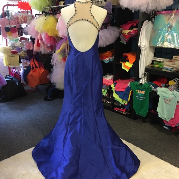 PROM Dress blue sequins - Picture 4 of 4